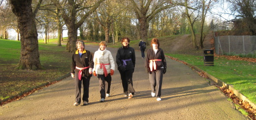 Image of 4 women over 50 fitness walking