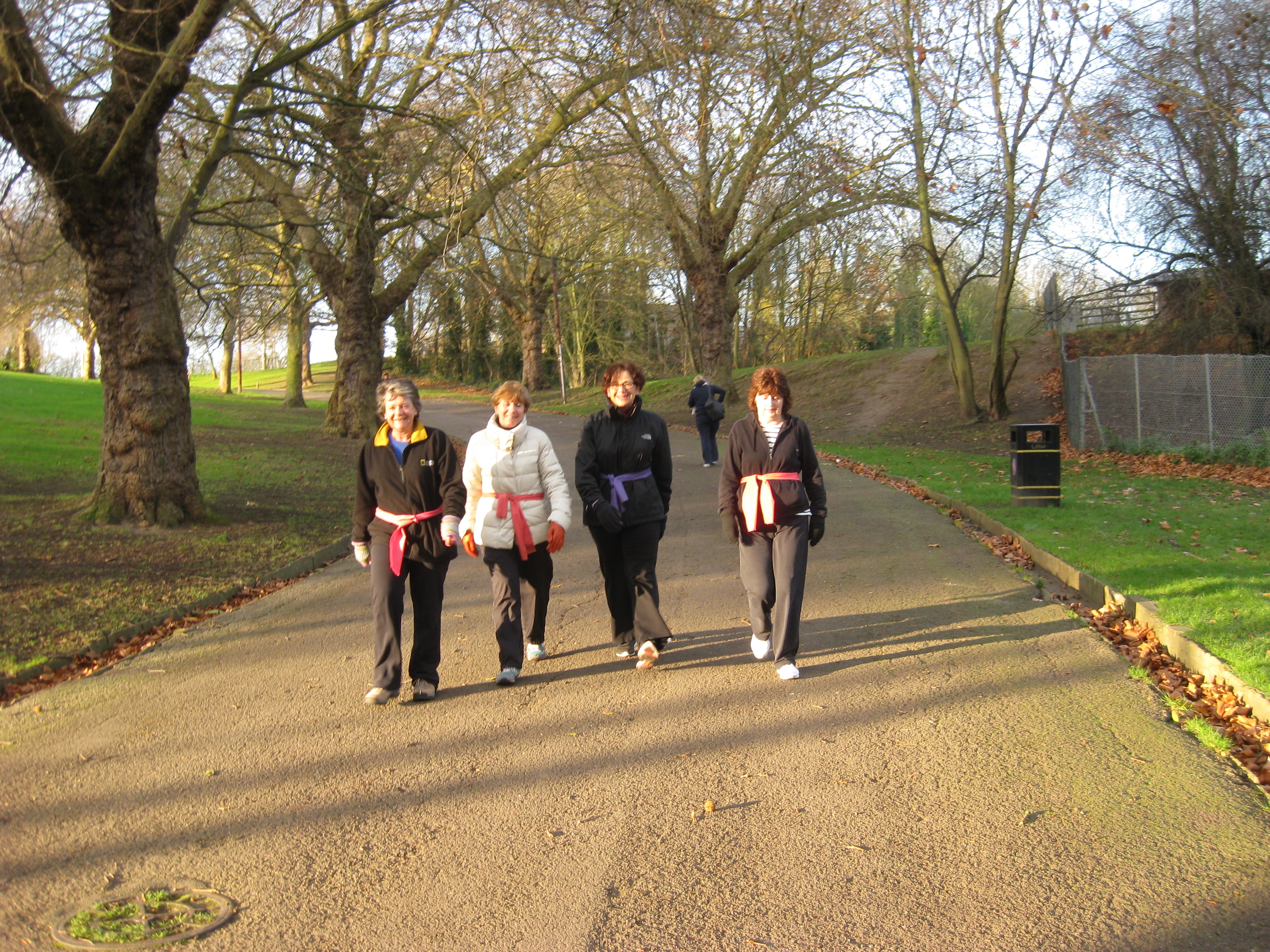 Image of 4 women over 50 fitness walking