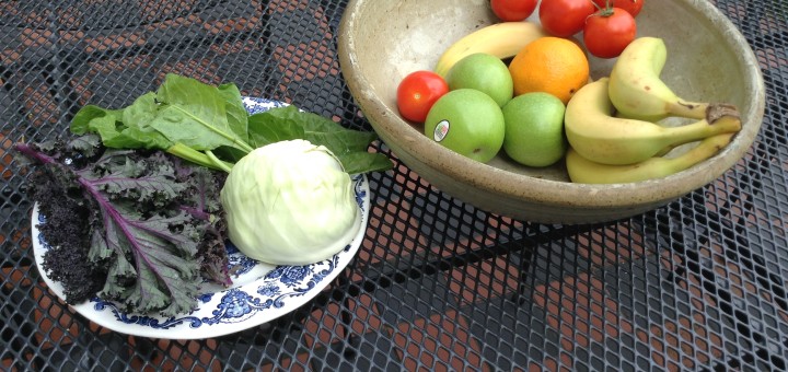 Image of a bowl of fruit and vegetables