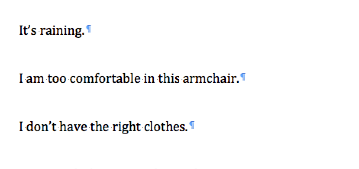 Image of written excuses